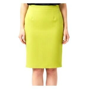 SOHO‎ APPAREL LTD Womens Pencil Skirt Size M Lime Green Textured Knee Length